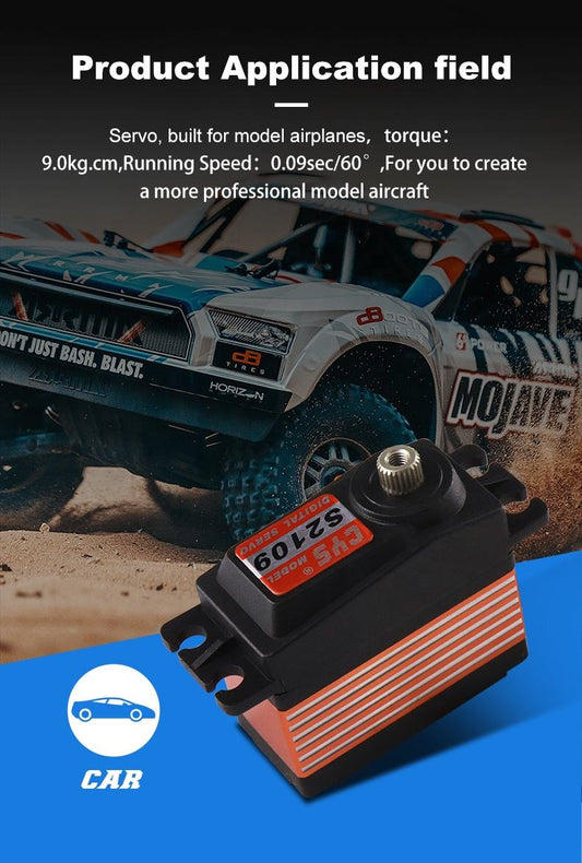 RC Car Servo CYS-S2109 Unisex SG90 Robot Toy 54g 10kg*cm Torque Servo Digital Drive RC Airplanes Drift Cars GPS Boat Ti Gear Metal Battery Connector PC