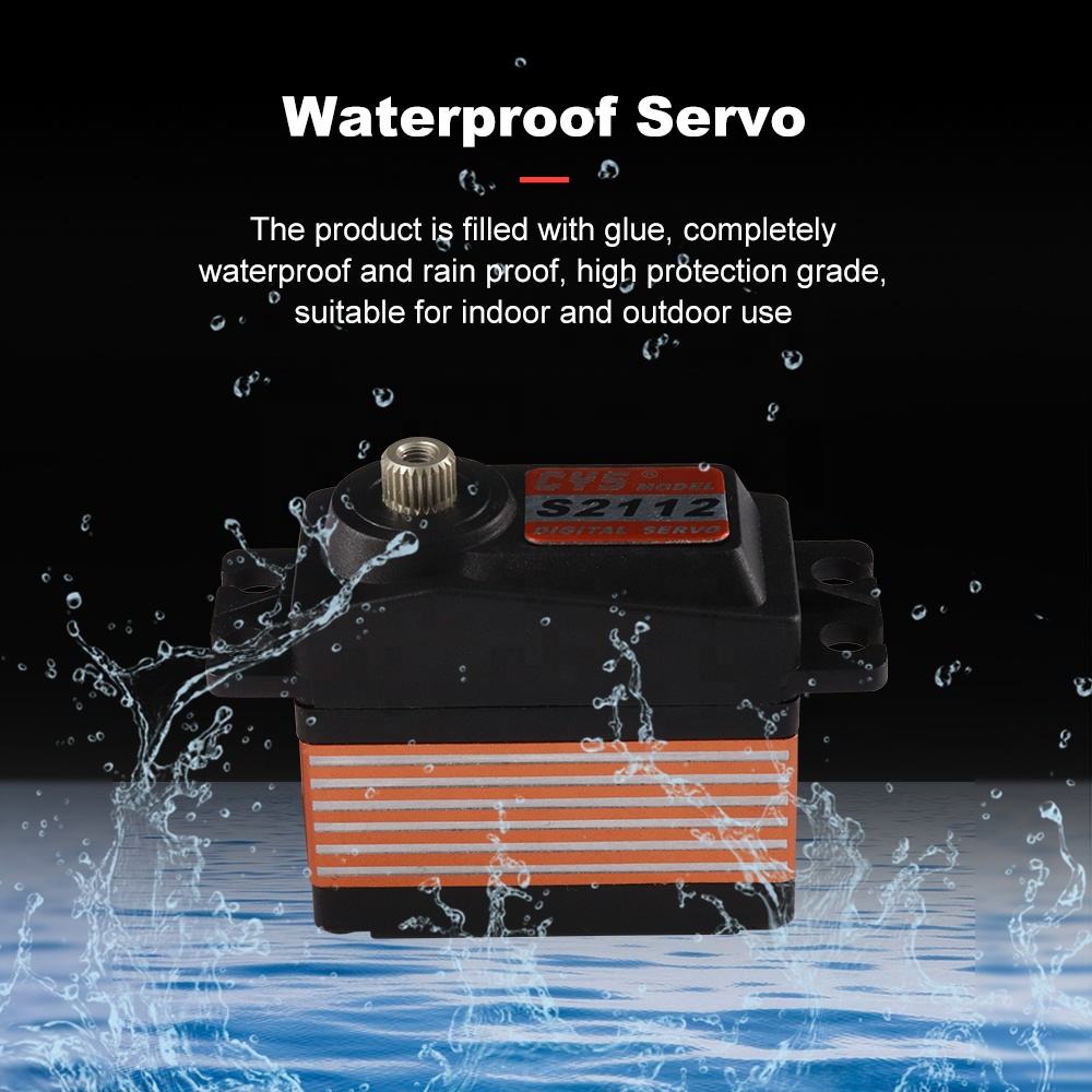 RC Car Servo CYS-S2112 Wholesale Titanium Gear Accessory Coreless Digital Drive Motor Parts for RC Airplanes & UAVs 54g 11kg*cm Torque Made in China