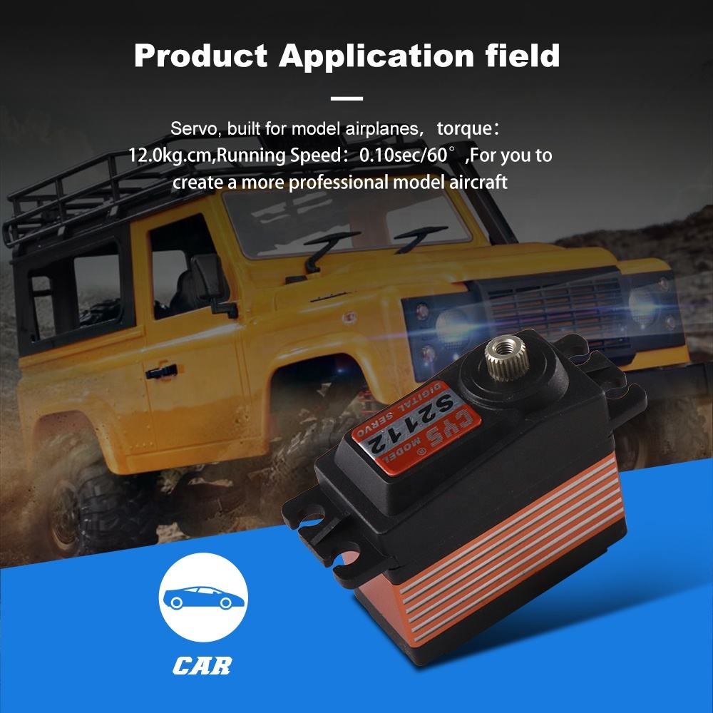 RC Car Servo CYS-S2112 Wholesale Titanium Gear Accessory Coreless Digital Drive Motor Parts for RC Airplanes & UAVs 54g 11kg*cm Torque Made in China