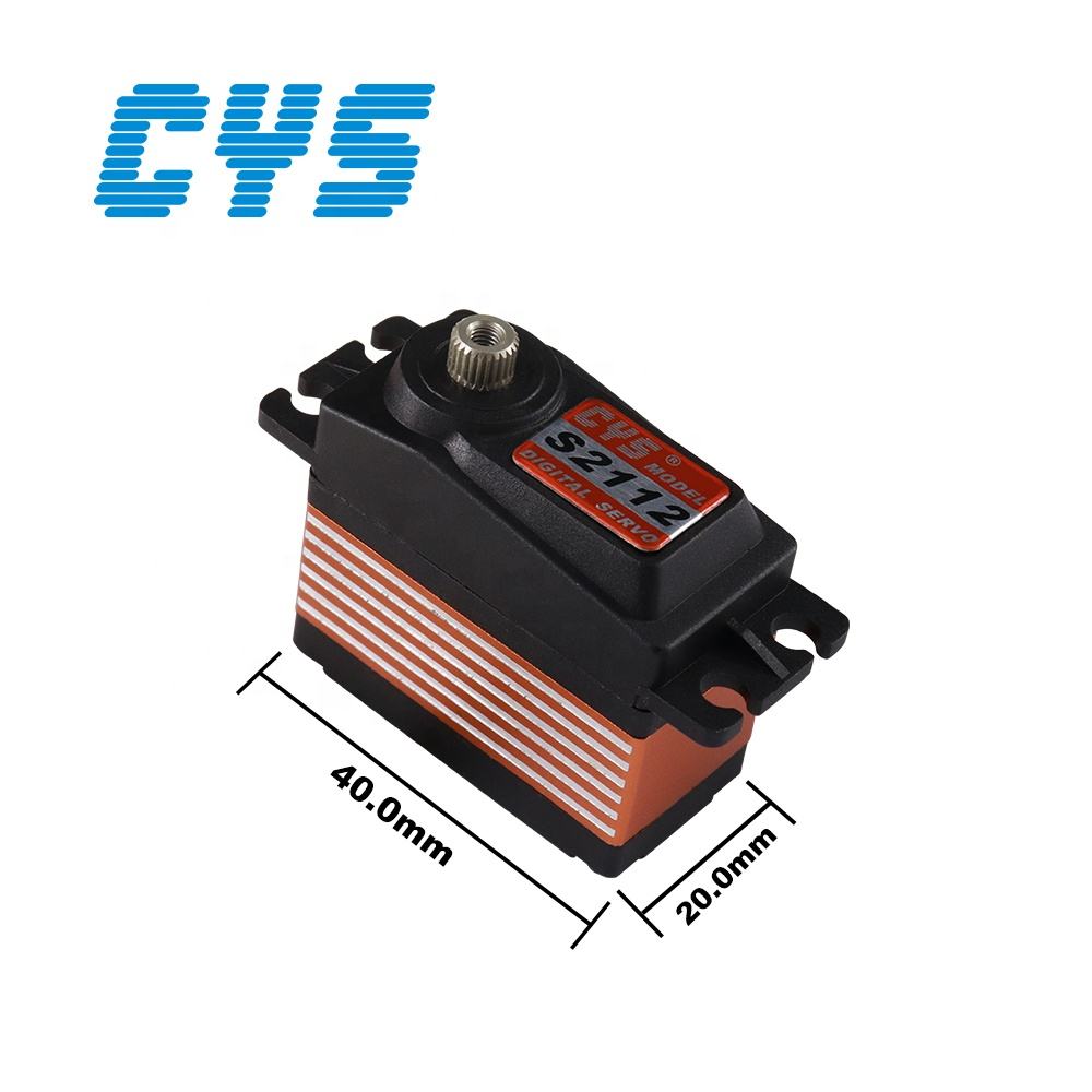 RC Car Servo CYS-S2112 Wholesale Titanium Gear Accessory Coreless Digital Drive Motor Parts for RC Airplanes & UAVs 54g 11kg*cm Torque Made in China