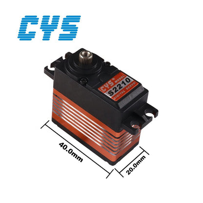 large torque CYS-S2210 Unisex Waterproof RC Boat Parts Coreless 60g-10kg Torque HV Digital Titanium Gear Standard Size Metal Plastic Toy for Unisex