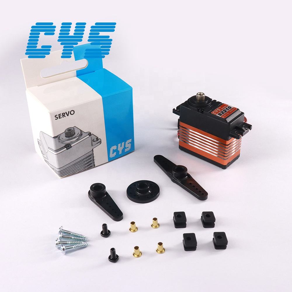 large torque CYS-S2210 Unisex Waterproof RC Boat Parts Coreless 60g-10kg Torque HV Digital Titanium Gear Standard Size Metal Plastic Toy for Unisex