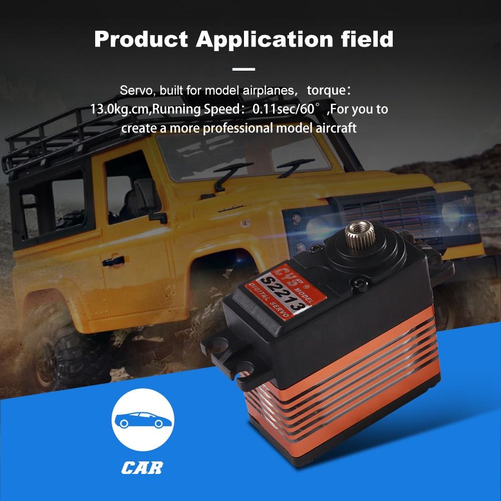 large torque CYS-S2213 Aluminum Coreless Digital Waterproof Servo Unisex High-Performance RC Parts Accs for UAV RC Plane Car-Battery