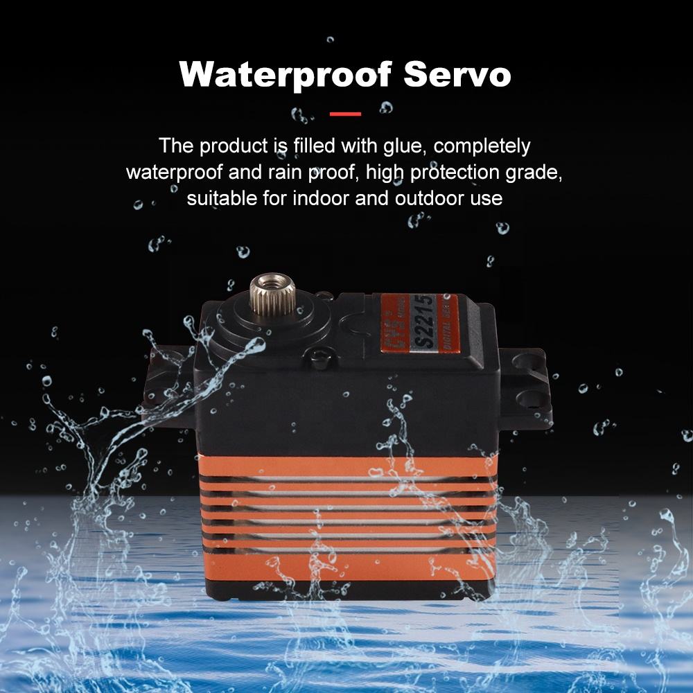 large torque CYS-S2215 High-Performance Titanium Gear Brushless Servo 15kg Aluminum 0.12sec Speed CNC Coreless Design for FPV Systems RC Metal Toy for