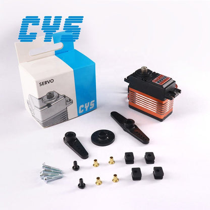 large torque CYS-S2215 High-Performance Titanium Gear Brushless Servo 15kg Aluminum 0.12sec Speed CNC Coreless Design for FPV Systems RC Metal Toy for