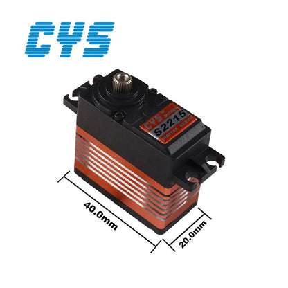 large torque CYS-S2215 High-Performance Titanium Gear Brushless Servo 15kg Aluminum 0.12sec Speed CNC Coreless Design for FPV Systems RC Metal Toy for