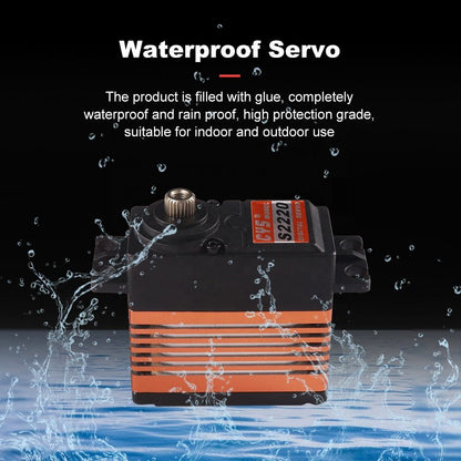large torque CYS-S2220 Unisex 1/10 RC Boat Servo Waterproof Digital Titanium Gear High Torque 60g 20kg Plastic Metal 7.4V Wholesale