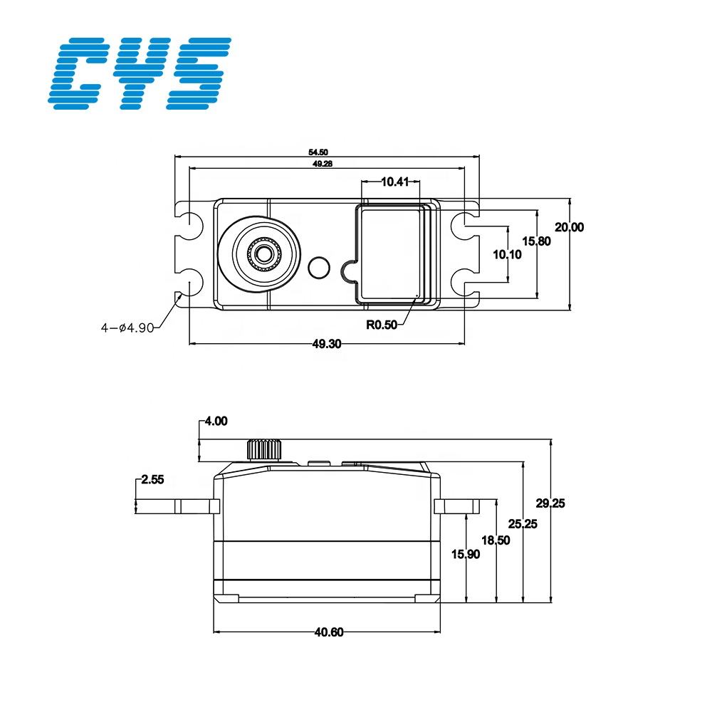 RC Car Servo CYS-S2305 Aluminum Middle Case 5kg Torque Coreless Motor Waterproof Digital Low-profile Servo with Titanium Gear for 1/10 RC Drift Car