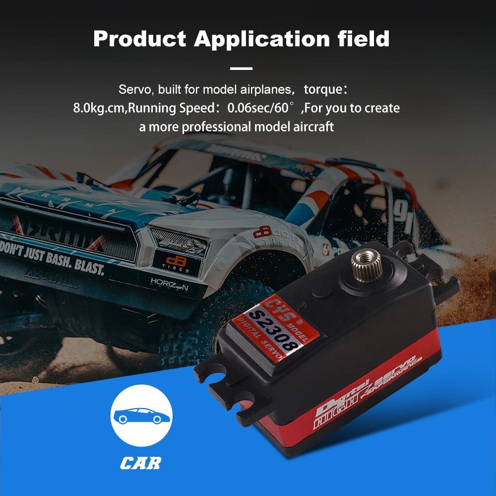 RC Car Servo CYS-S2308 Tianize High-Speed Low Profile Waterproof RC Drift Cars Boats Motors 8kg Torque Coreless Servo Gear RC Airplane Parts
