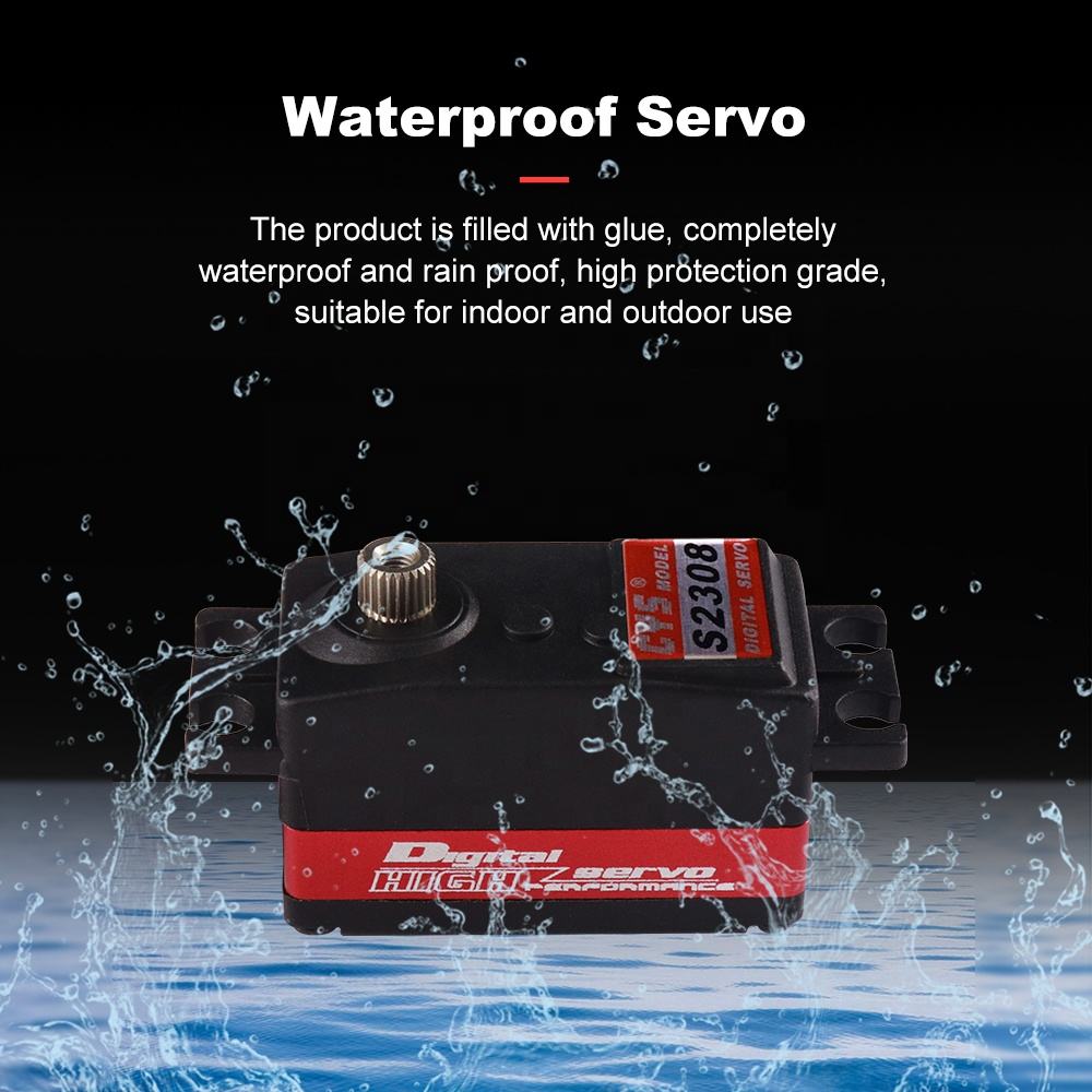 RC Car Servo CYS-S2308 Tianize High-Speed Low Profile Waterproof RC Drift Cars Boats Motors 8kg Torque Coreless Servo Gear RC Airplane Parts