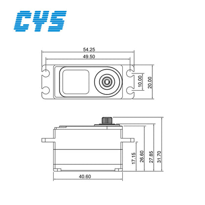 RC Car Servo CYS-S2315 Supersonic 5 kg Low-Profile HV Digital Servo Motor Waterproof Coreless Titanium Gear for RC Drift Car RC Truck Parts Accessories