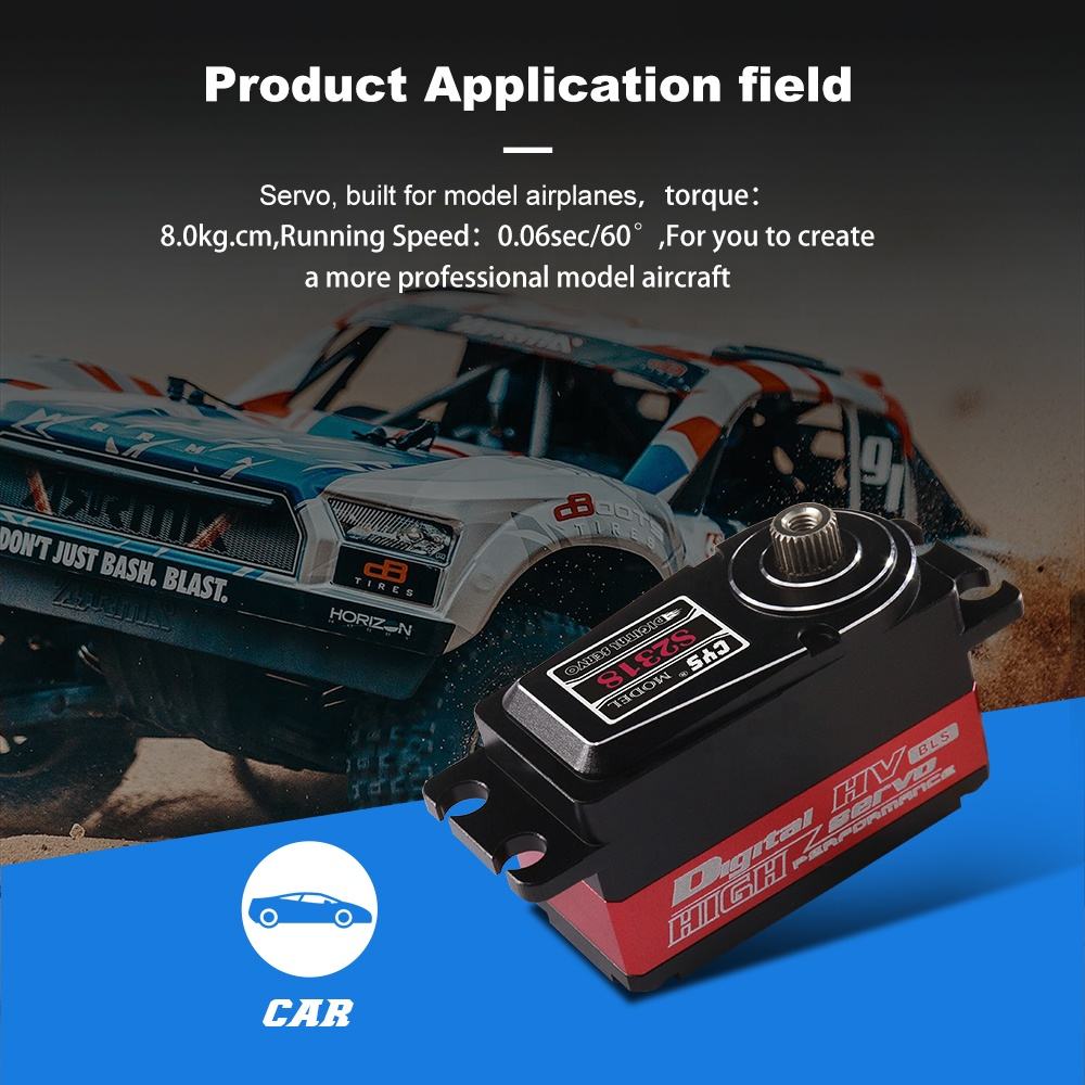 RC Car Servo CYS-S2318 High Torque 8kg Waterproof Coreless HV Digital 7.4V Remote Low-Profile RC Metal Gear Toy Car 8kg Boat Parts