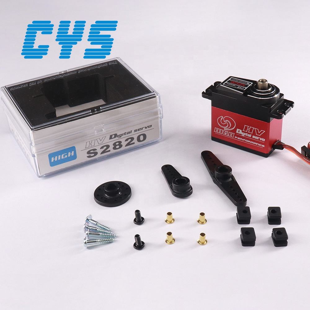 Helicopter Servo  CYS-S2820-01 28 Series Digital Coreless Servo Motor Full Metal 4mm Titanium Gear Waterproof High Battery Efficiency Mini RC