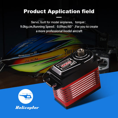 large torque CYS-S2909-01 68g 9kg Torque 0.09sec High Speed Standard Full Metal Case Coreless Motor Servo for RC Helicopter Plane