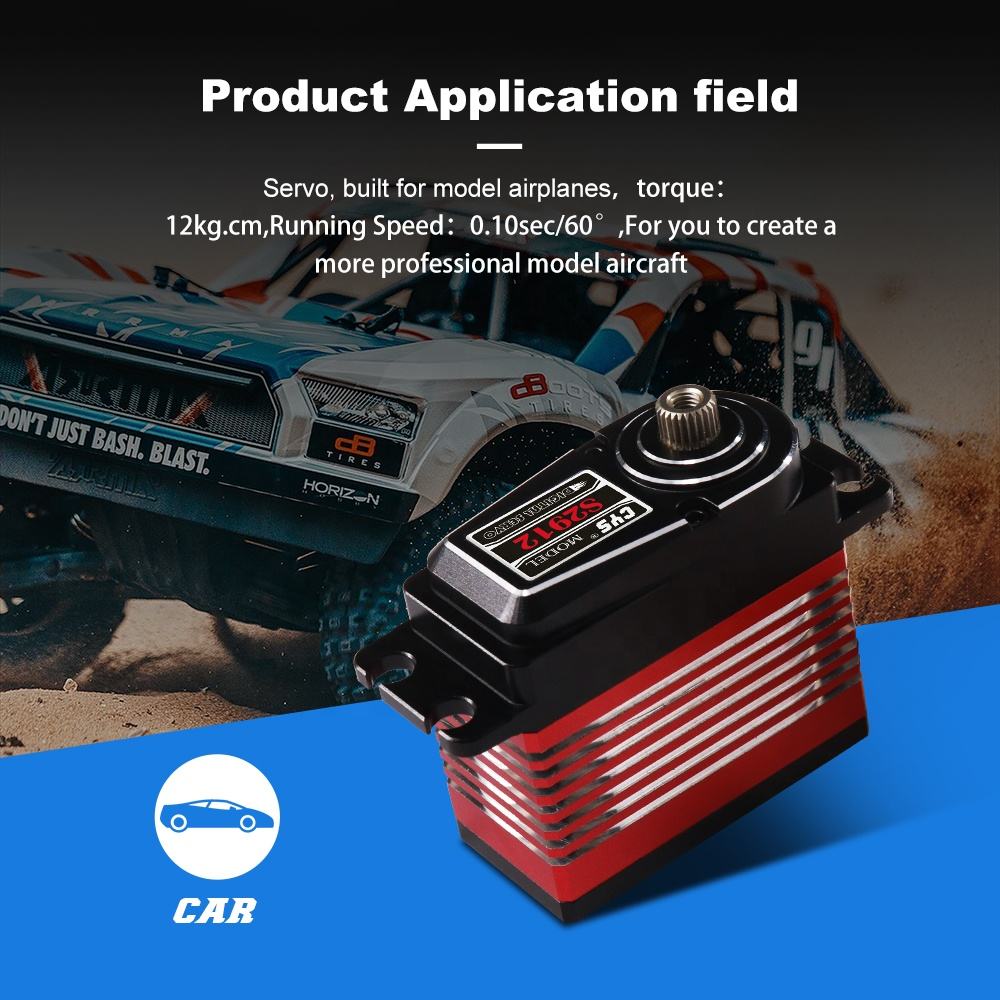 large torque  CYS-S2912-01 Titanium Helicopter 29 Series 0.12sec 15kg Torque Aluminum Case 7.4V Battery Coreless Servo RC Airplane Parts"