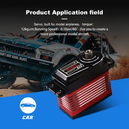 large torque CYS-S2912-02 12Kg Torque Titanium Gear Digital Coreless Motor Full Aluminium Case Servo for Rc Plane and Helicopter