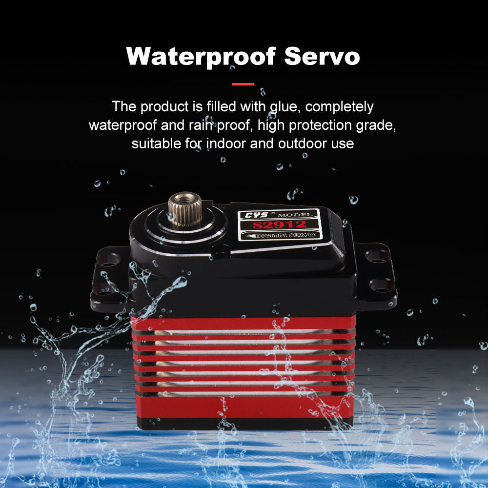 large torque CYS-S2912-02 12Kg Torque Titanium Gear Digital Coreless Motor Full Aluminium Case Servo for Rc Plane and Helicopter