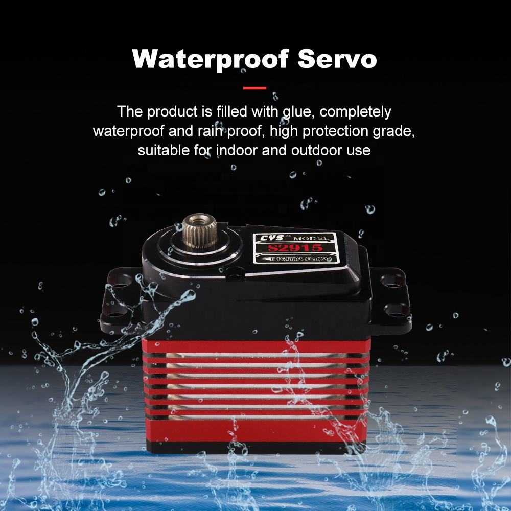 large torque CYS-S2915-01 Unisex Toy Kits 15kg Torque Full Aluminum Case Coreless RC Digital Servo Aircraft/Car/Boat Standard Size Metal Plastic