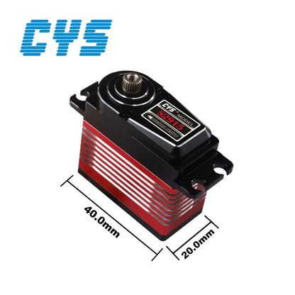 large torque CYS-S2915-02 Titanium Gear Coreless Servo Motor 0.13sec Speed 15kg Torque 7.4V Aluminum Case for Remote Control Airplanes & RC Vehicles
