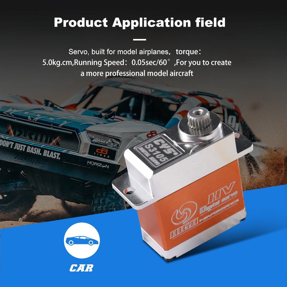 Helicopter Servo CYS-S3105-1 Hobby Toy Kits Full Aluminum Case 2.5kg Torque HV Coreless Motor Digital Servo for 450 Size Helicopter Model
