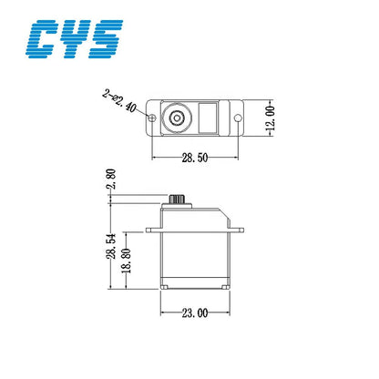 Helicopter Servo CYS-S3108-01 20g 3.5KG 0.06sec Digital Metal Shell Titanium Gear Coreless Servo Drive for RC 450 Helicopter Airplane