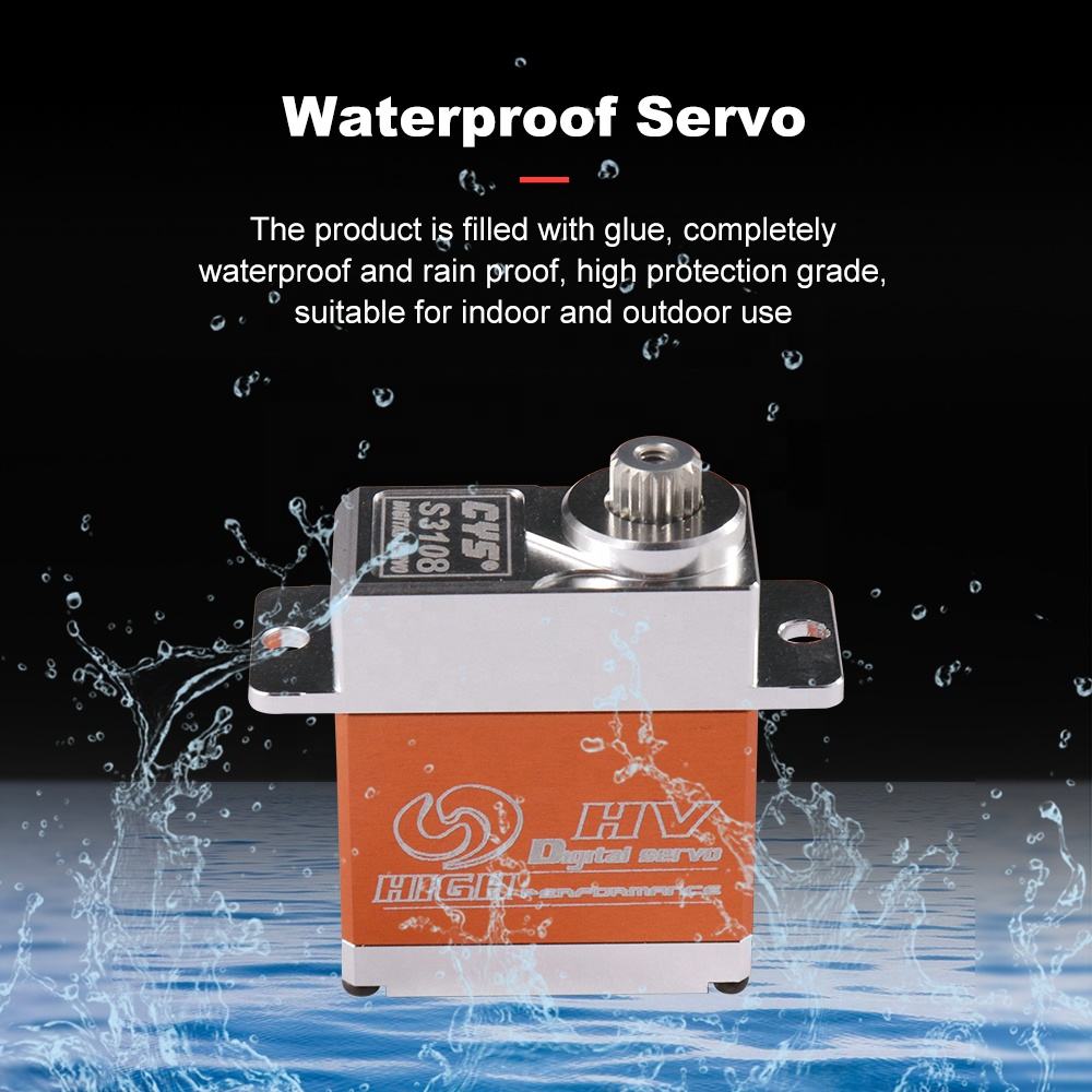 Helicopter ServoCYS-S3108-03 Full Motor 7KG Unisex 450 Size CNC Aluminum Coreless Servo Titanium Gear Radio System RC Parts Accs for Boat Airplane