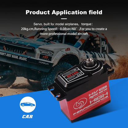 Helicopter Servo CYS-S3120-04 7kg Digital Coreless Titanium Gear 0.06sec High-Speed Full Metal Case for 450 Class RC Helicopters