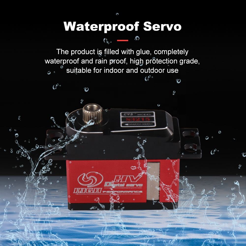 Helicopter Servo CYS-S3215 Unisex Titanium Gear Accessories for 500-550 RC Helicopter High Battery Full Metal Coreless Motor Servo Waterproof