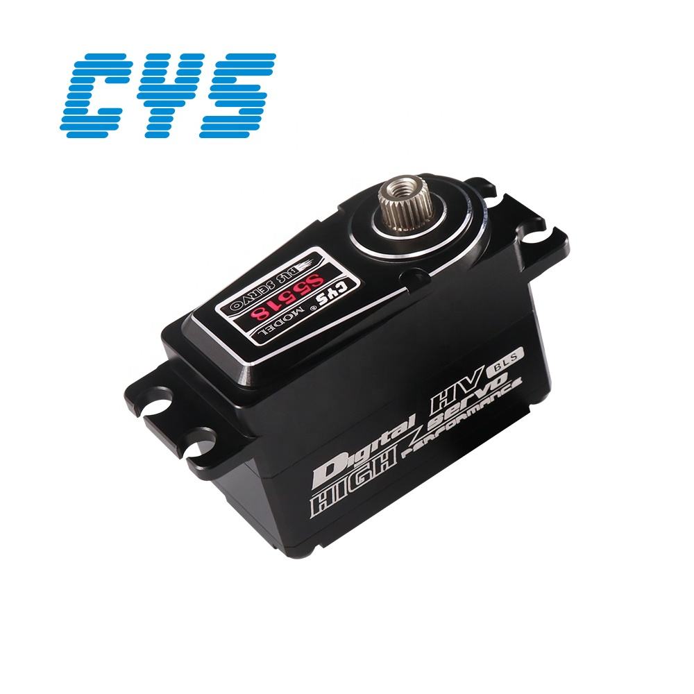 RC Car Servo CYS-S5518 Waterproof Brushless Servo Motor for RC Drift Car High Speed Low-Profile Titanium Gear Brushless Motor for Boat Use