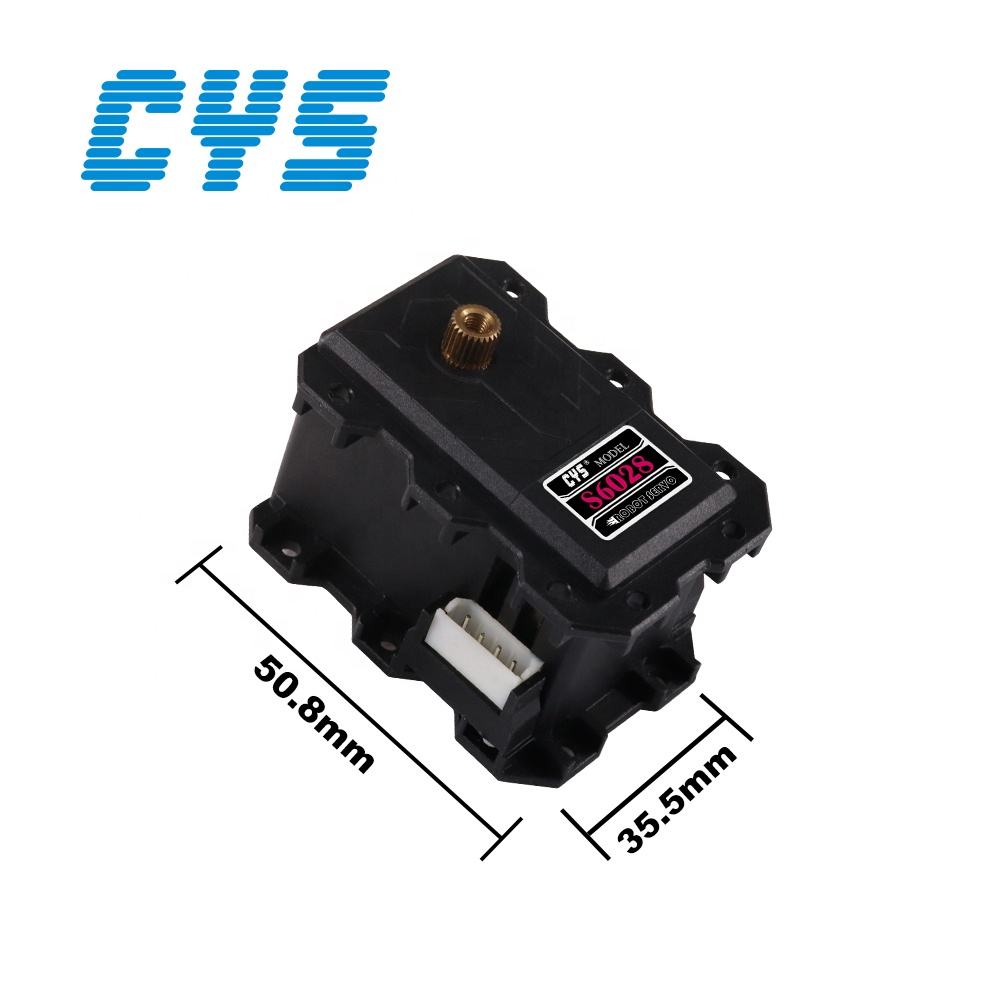 Robotics Servo CYS-S6028 Digital Servo Metal Gear Robot 18KG Stall Torque 180 Degree Wide Angle Iron Core Motor 7.4V Plastic PC RC Parts Toys