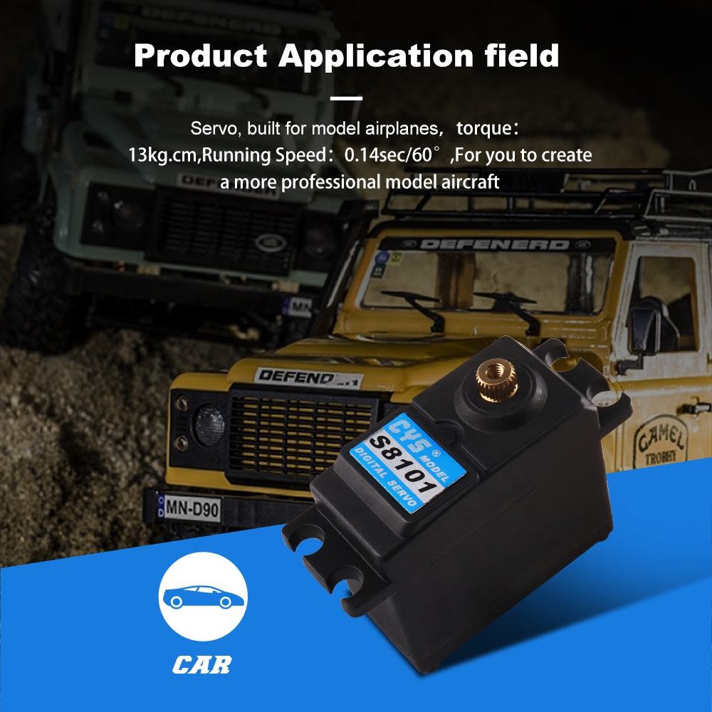 Robotics Servo CYS-S8101-01 Unisex Digital RC Servo Waterproof 1:10 Scale Robot Standard with 12kg*cm Iron Core Motor for 1:10 Scale RC Robot