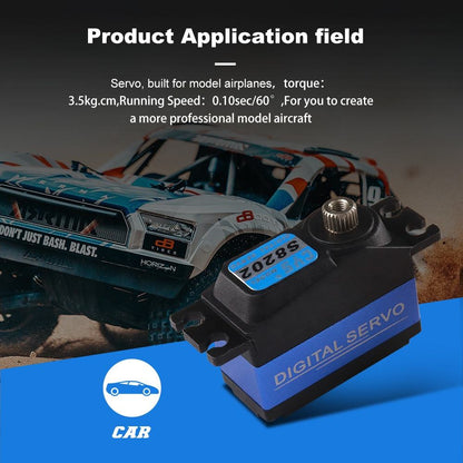 Helicopter ServoGet CYS-S8202 Unisex 3.5kg Mini GPS 500 Helicopter Model High Safety Radio RC Parts Coreless Aluminum Toy Car Metal Robot