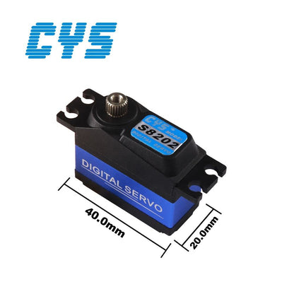 Helicopter ServoGet CYS-S8202 Unisex 3.5kg Mini GPS 500 Helicopter Model High Safety Radio RC Parts Coreless Aluminum Toy Car Metal Robot