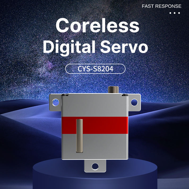 Helicopter Servo Servo CYS-S8204-01 8kg 0.10sec Digital Full Metal Aluminium Case Wing Servo for RC Drone Glider Helicopter Dual Ball Bearing