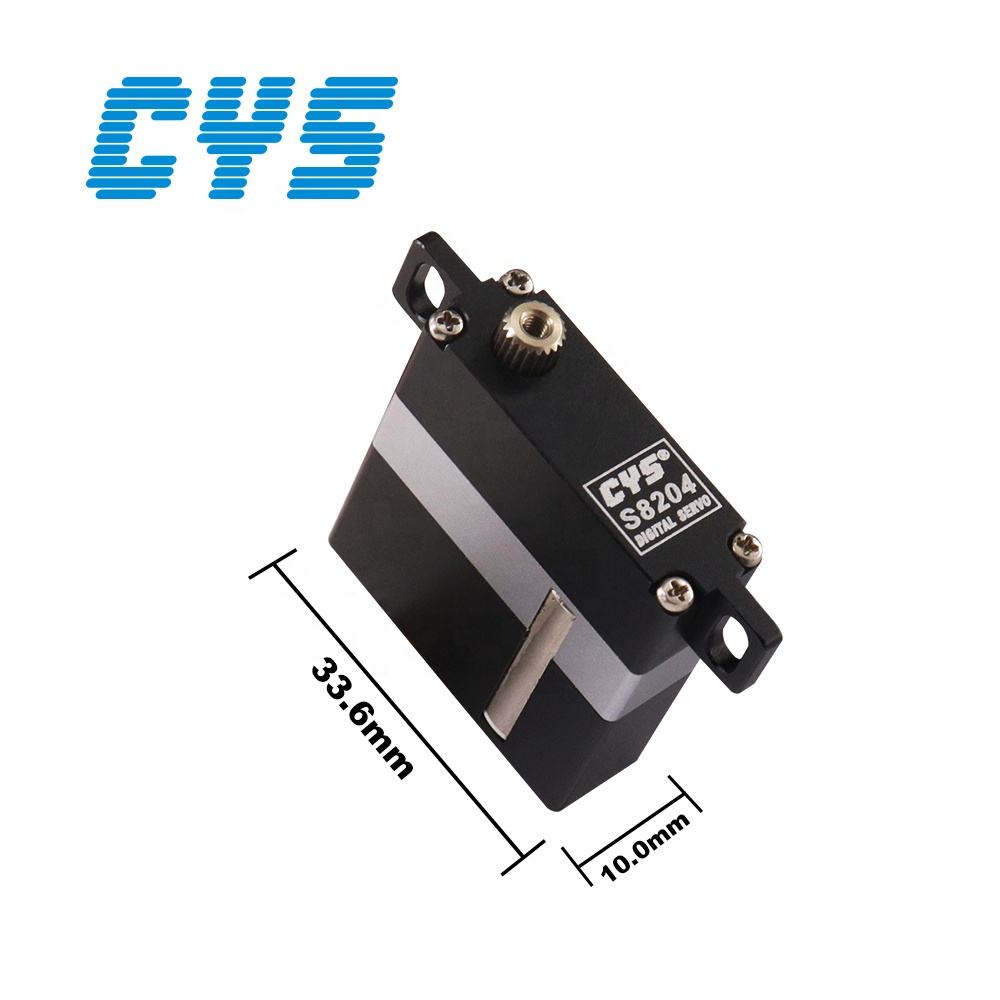Helicopter Servo CYS CYS-S8204-02 Digital Coreless Wing Servo-Metal Construction Waterproof RC Airplane Parts with Exposed Motor
