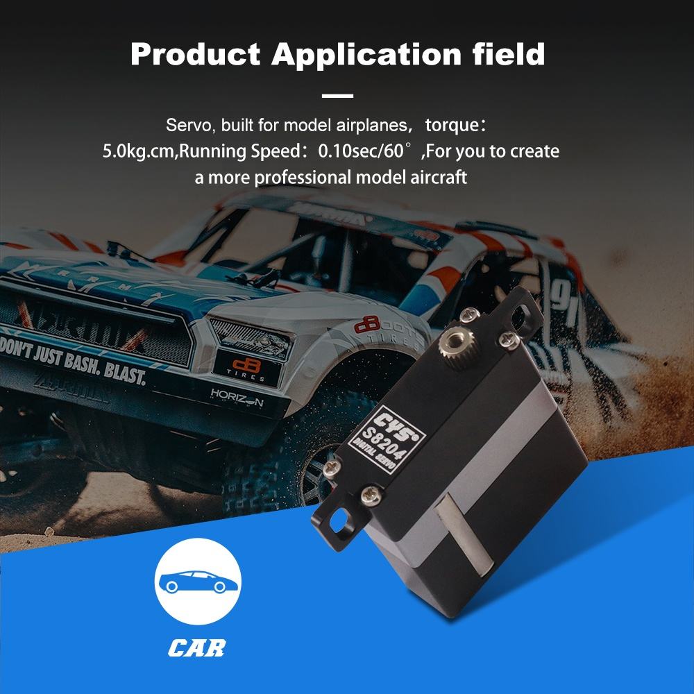 Helicopter Servo CYS-S8204-0428g 6kg Torque Coreless Metal Gear RC Plane Digital Servo