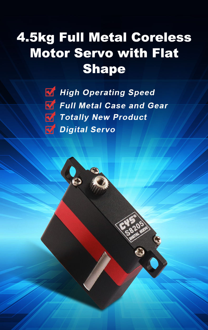 Helicopter Servo 	 CYS-S8205-03Fixed Wing Aircraft Model Remote Control 250 450 Helicopter Aircraft Car Toy Micro Servo