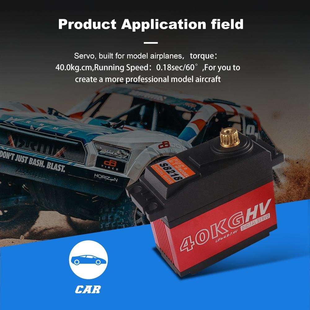 RC Car Servo CYS CYS-S8218 1:5 Scale Digital Servo Gear 17T 0.18sec Response 6.0/7.4V RC Batteries