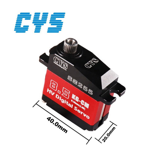 Helicopter Servo CYS-S8255 Full Aluminum Micro Fixed Wing RC Car Model Coreless Digital Servo 8.5kg Torque High Battery-Powered RC Parts Accs