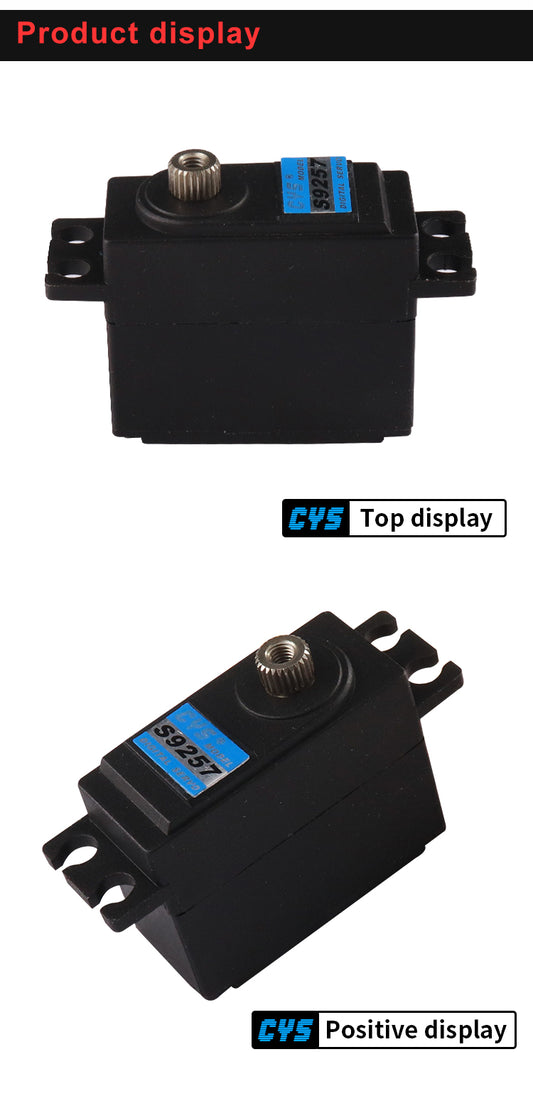 Micro Servo CYS-S9257D Lightweight 28g Plastic Case 2.5kg Torque Coreless with Metal Gear for Radio Control Toy Airplanes and Robots