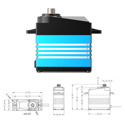 Large Torque CYS-W0380 70KG Aluminum Coreless Waterproof Metal Gear Servos New Product for RC Car & Airplane Toy Parts Coreless Middle Case