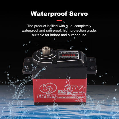 Helicopter Servo CYS S2810-01 Unisex High-Speed Waterproof Servo Titanium Gear 4mm Aluminum Case 71g Lightweight 12kg Torque for RC Toy Boat Parts