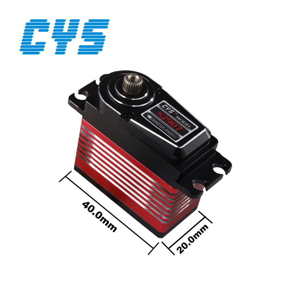 large torque CYS-S2907-02 0.08sec/0.06sec Titanium Gear Digital Full Aluminium Coreless Motor Servo for RC Model Plane 1/10 Car