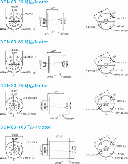 Ticbel  High Torque Motor Ddm80 Series Gearless Drive with Zero Backlash Technology