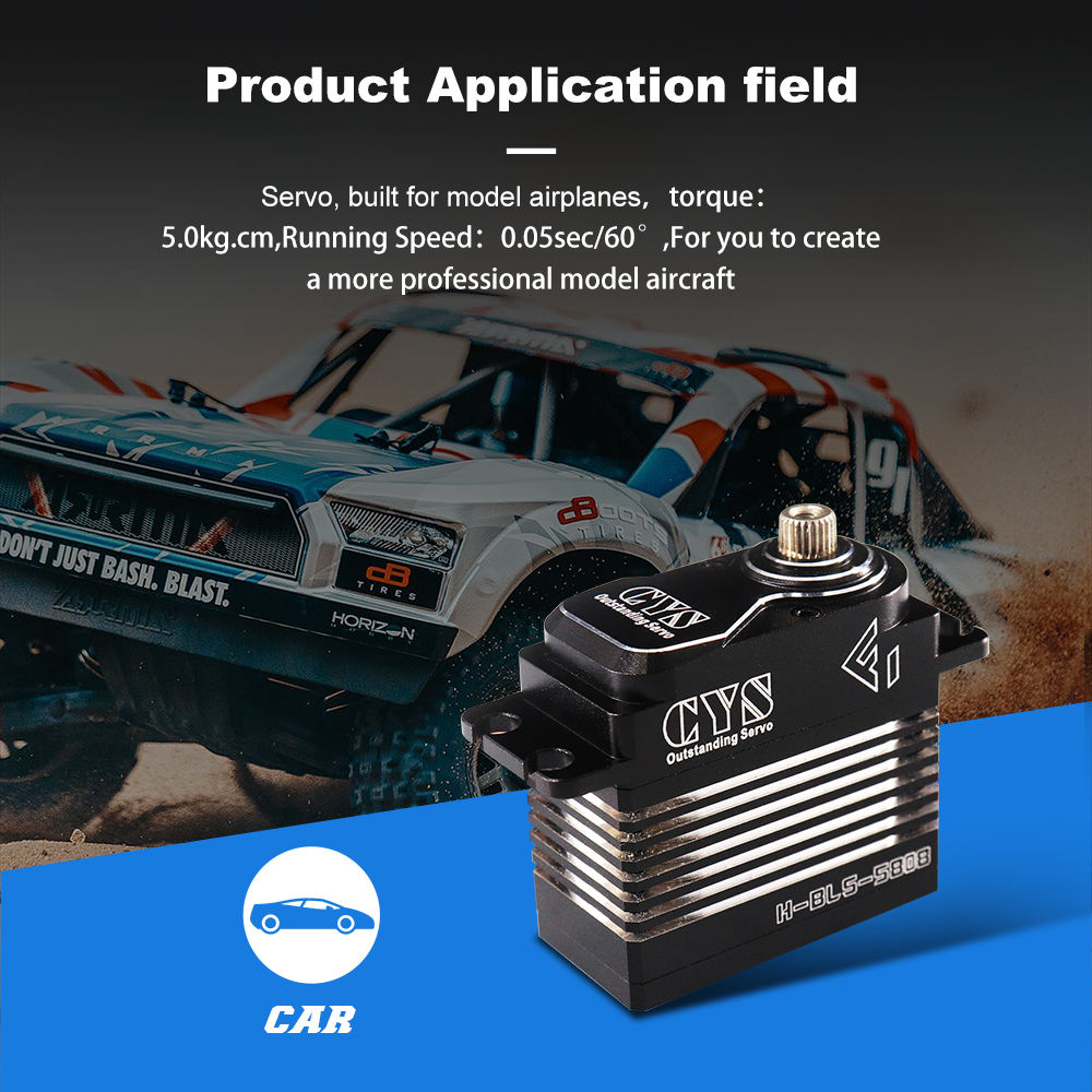 large torque H-BLS-5808-01 6KG 0.024sec High Speed Standard Full Metal Brushless Servo with Steel Gear for RC 700 Helicopter