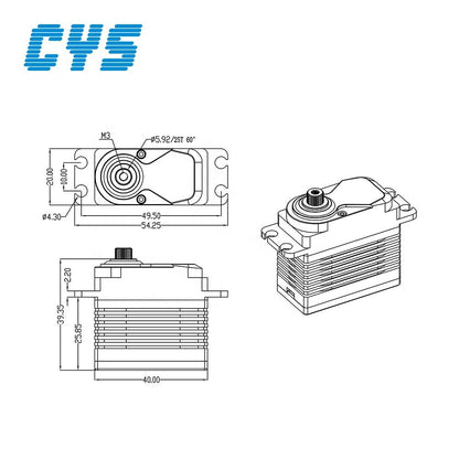 large torque H-BLS-5808-01 6KG 0.024sec High Speed Standard Full Metal Brushless Servo with Steel Gear for RC 700 Helicopter