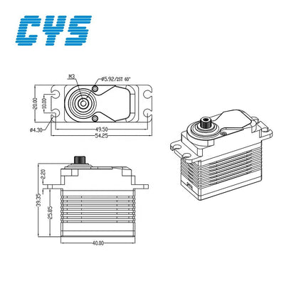 large torque H-BLS-5808-02 Full Aluminum 6kg High Speed Steel Gear Brushless Digital RC Servo for RC 700 Helicopter