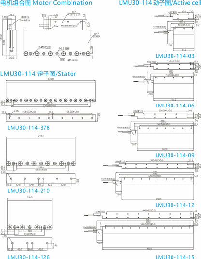 Ticbel Customized Lmu 30-114 Ironlenss Series Linear Direct Drive Motor for Automatic Equipment