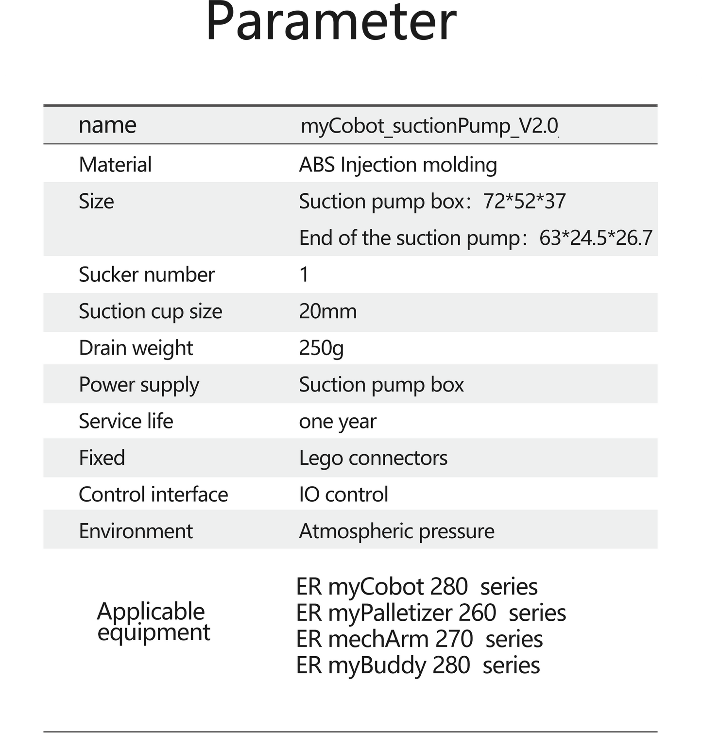 Suction Pump 2.0 Version for myCobot/myPalletizer/mechArm/myBuddy