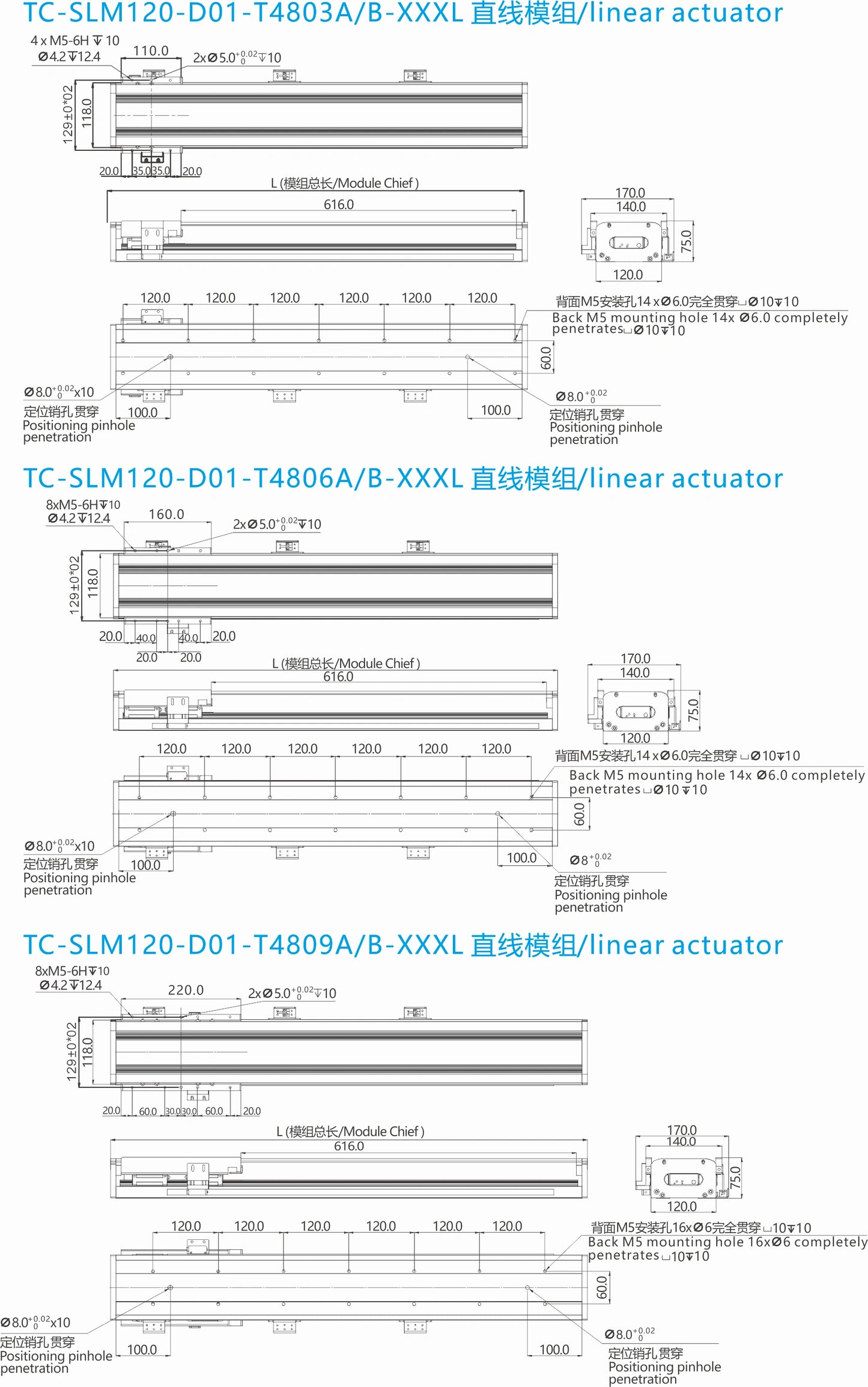 Ticbel TC-SLM120 Straight Modules